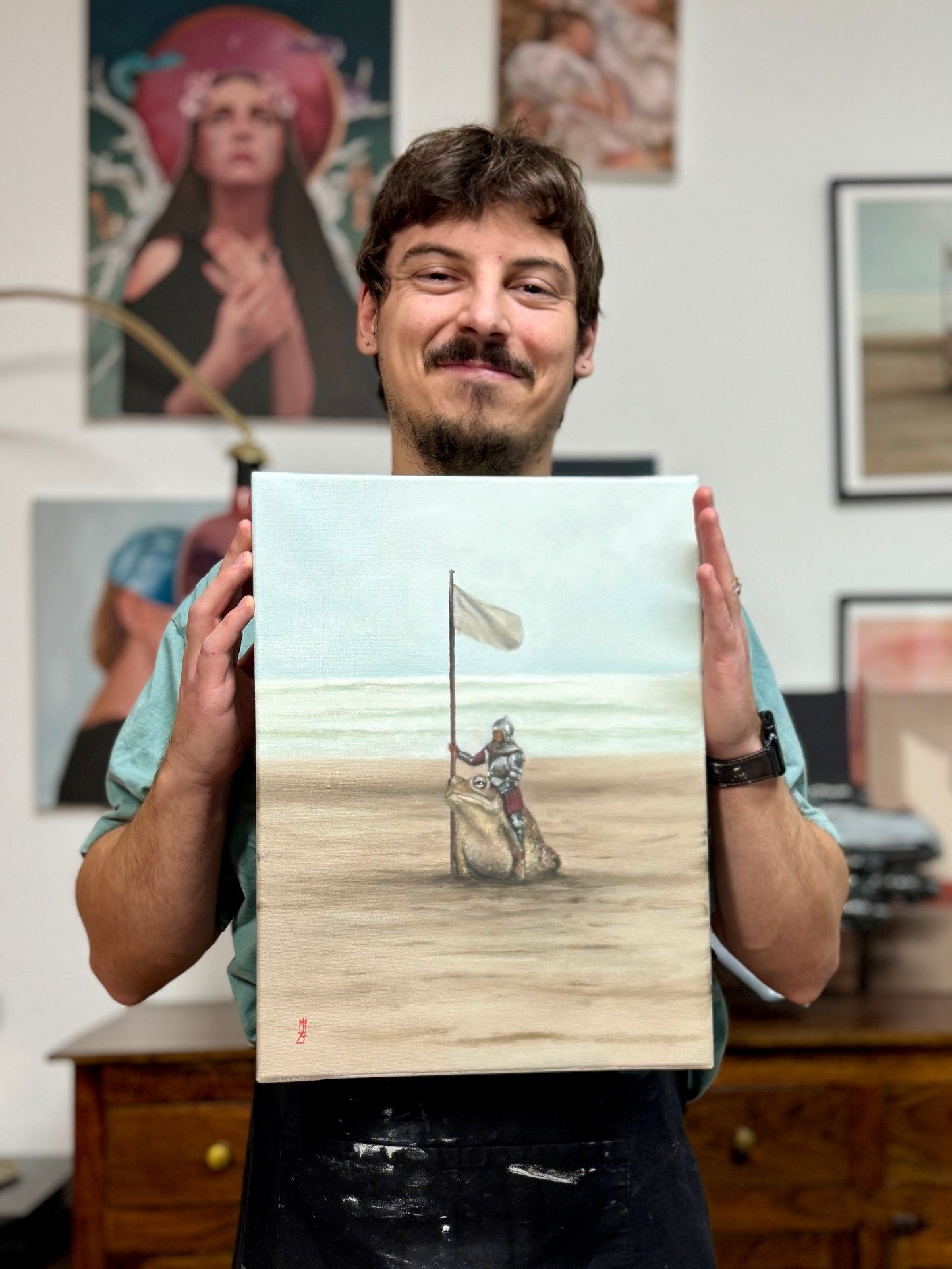 Frosch mit Ritter - Original