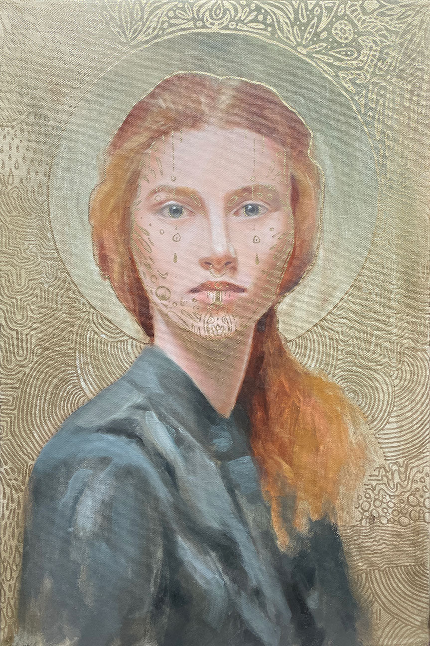 Frau in Gold - Original