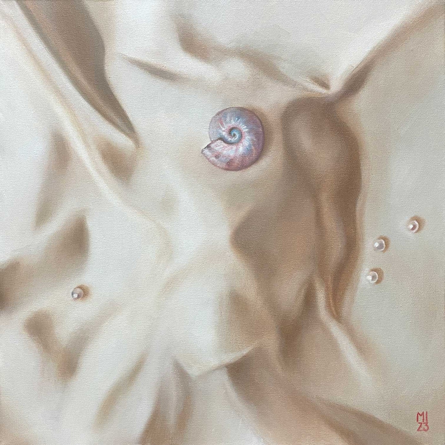 Tuch mit Perlen - Original