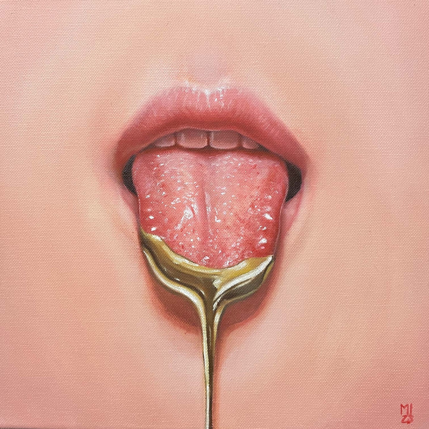 Zunge in Gold - Original