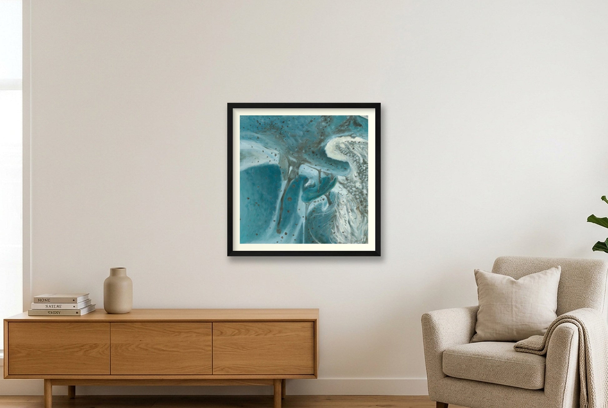 Invertierter Schaum — 50×50cm Black Frame