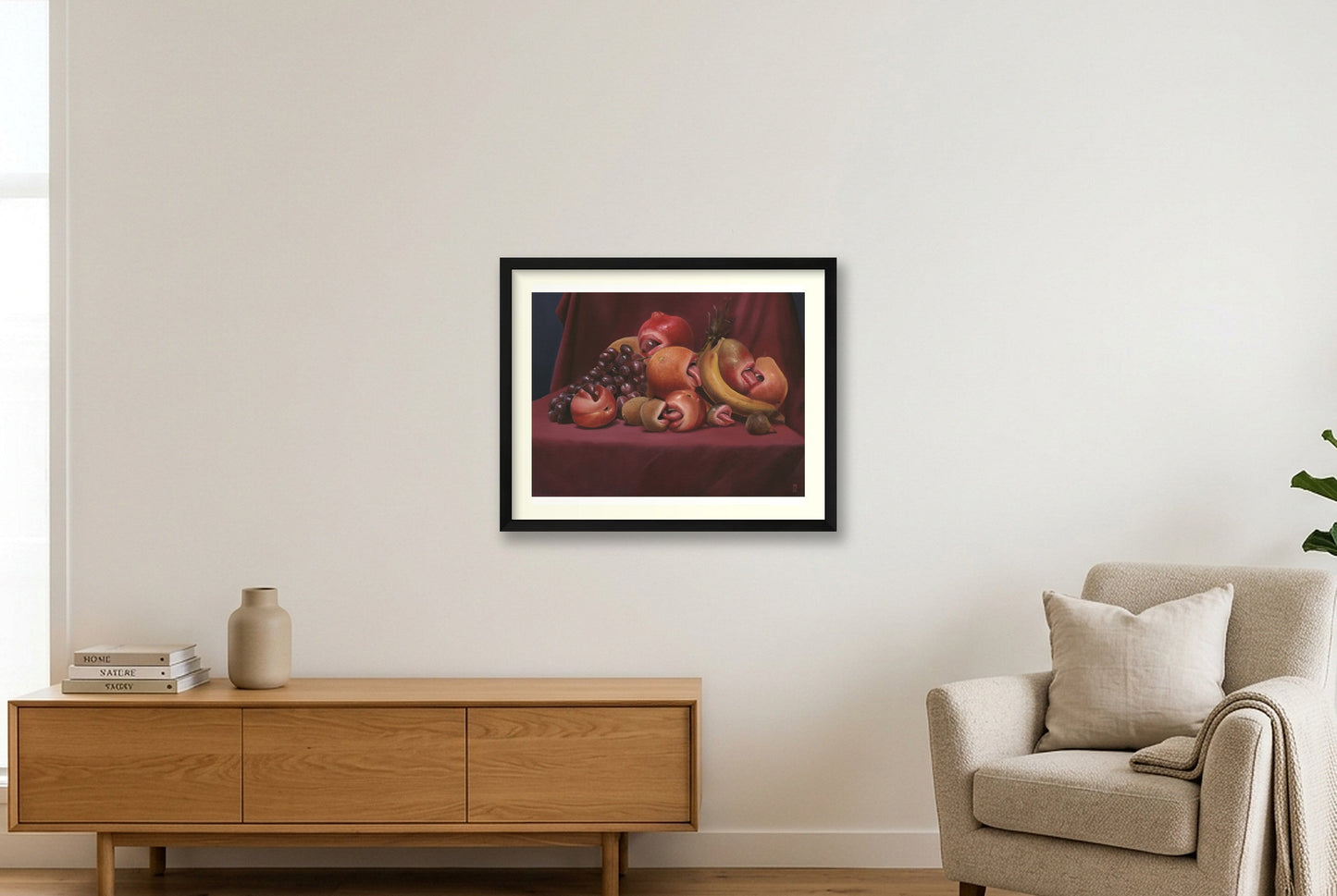 Freche Früchte — 50×40cm Black Frame