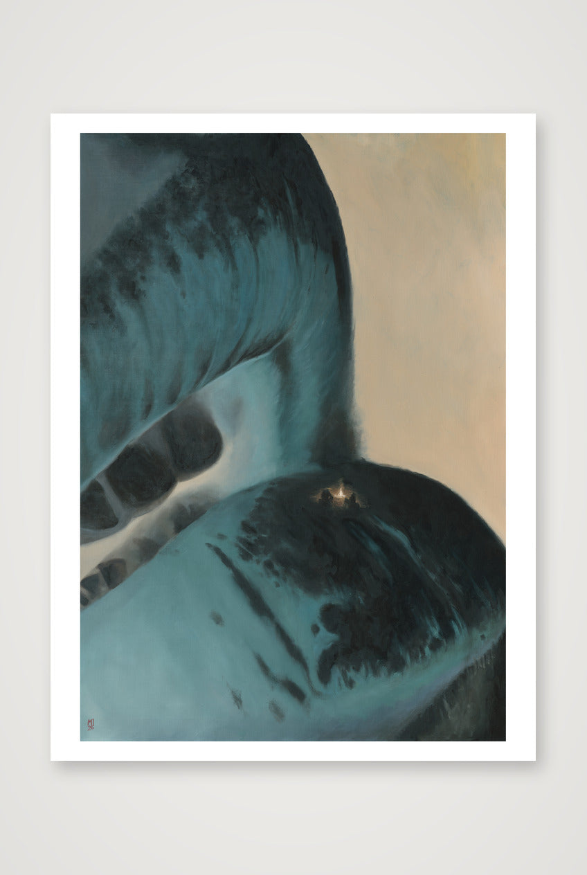 Lippen mit Lagerfeuer — 60×80cm Print only