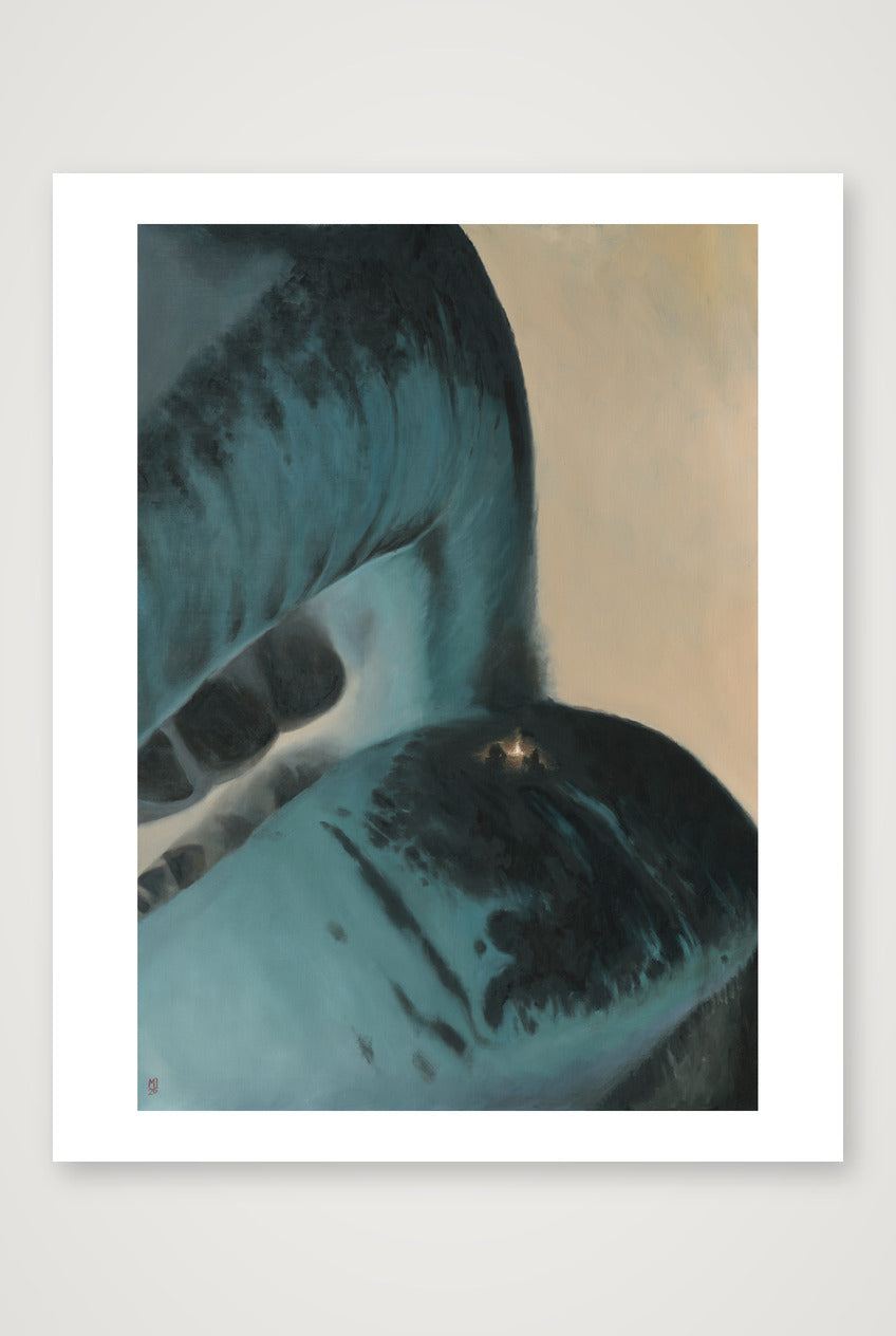 Lippen mit Lagerfeuer — 28×35cm Print only