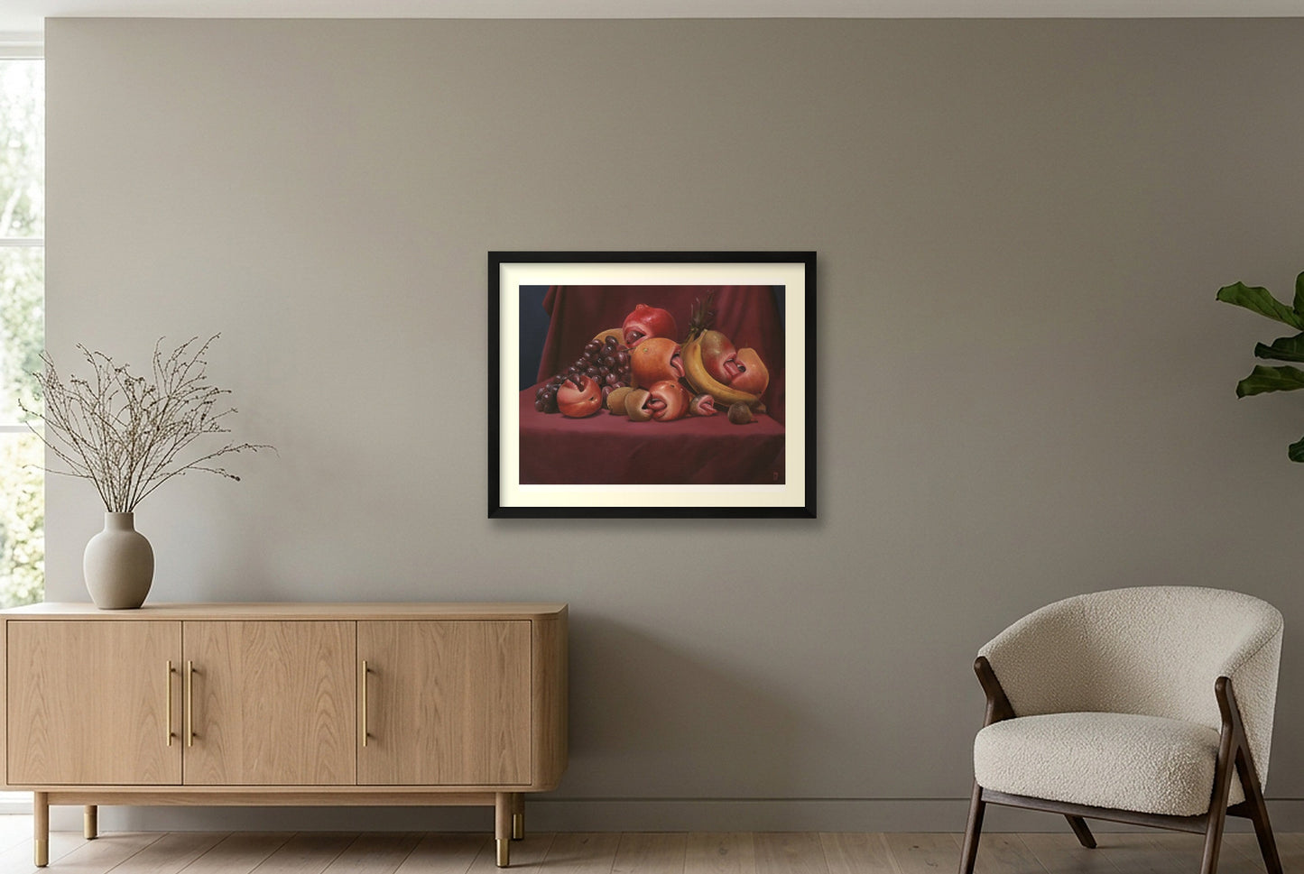 Freche Frchte — 50×40cm Black Frame