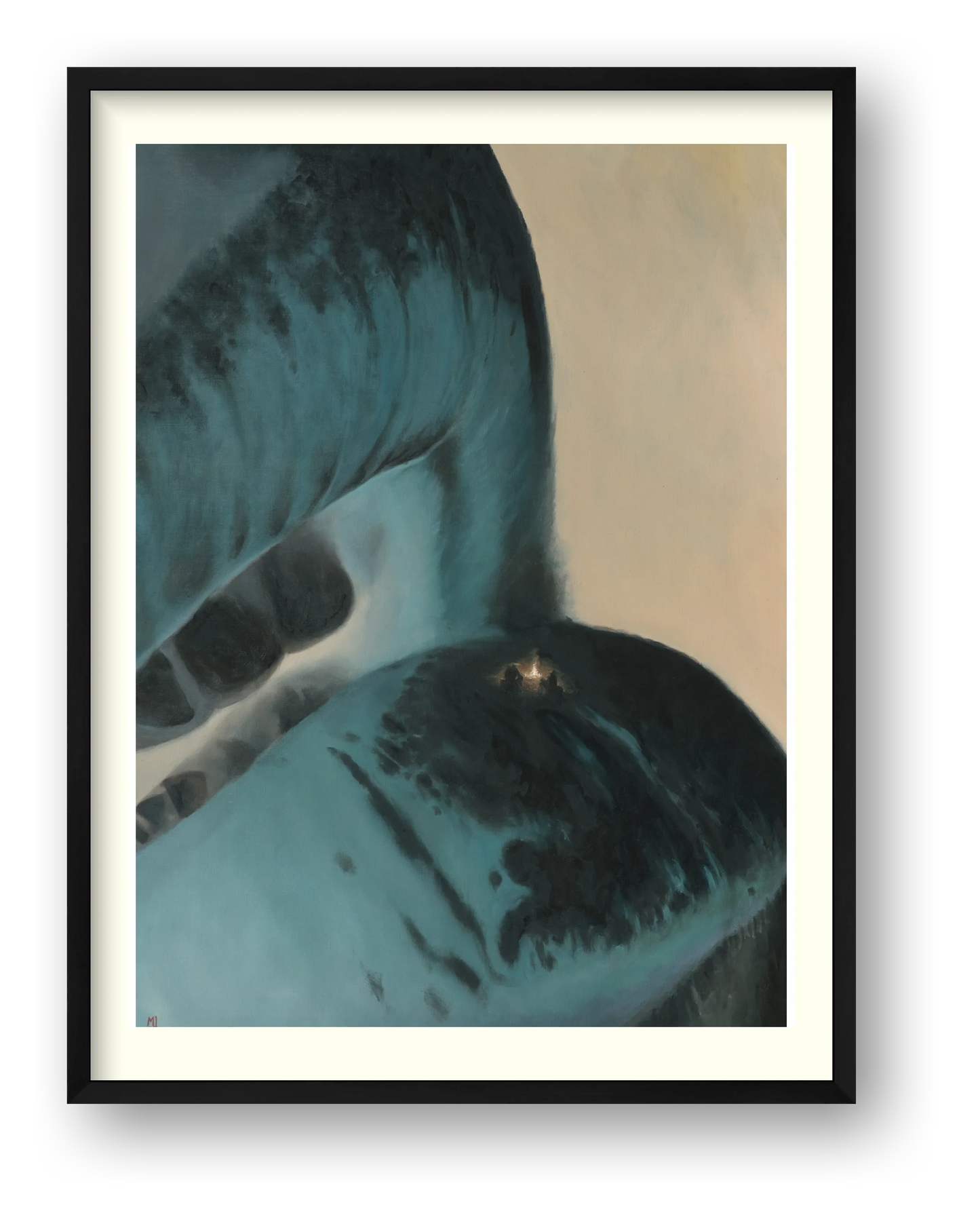 Lippen mit Lagerfeuer — framed