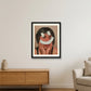 Frau mit Smiley — 40×50cm Black Frame