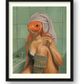 Frau als Goldfisch — framed