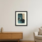 Lippen mit Lagerfeuer — 28×35cm Black Frame