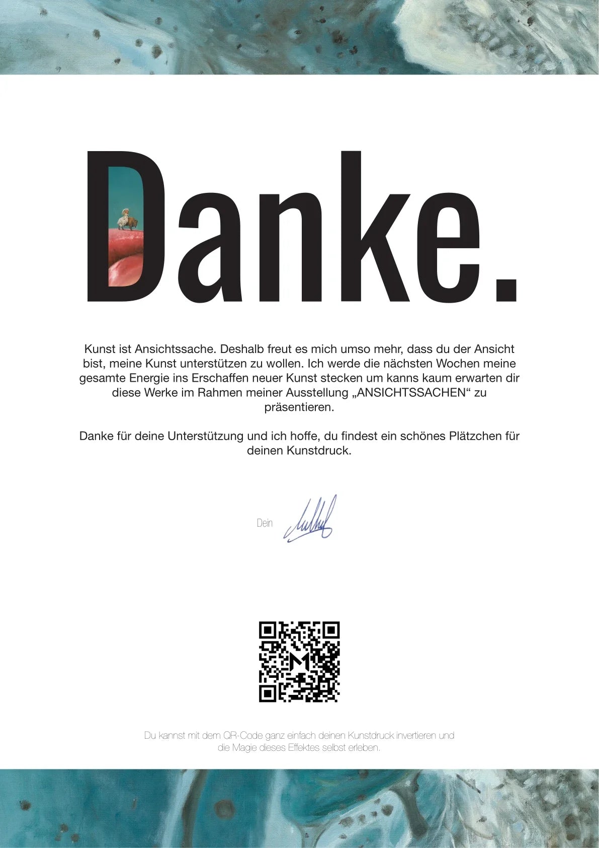 Melke mit Kiste — A letter from the artist