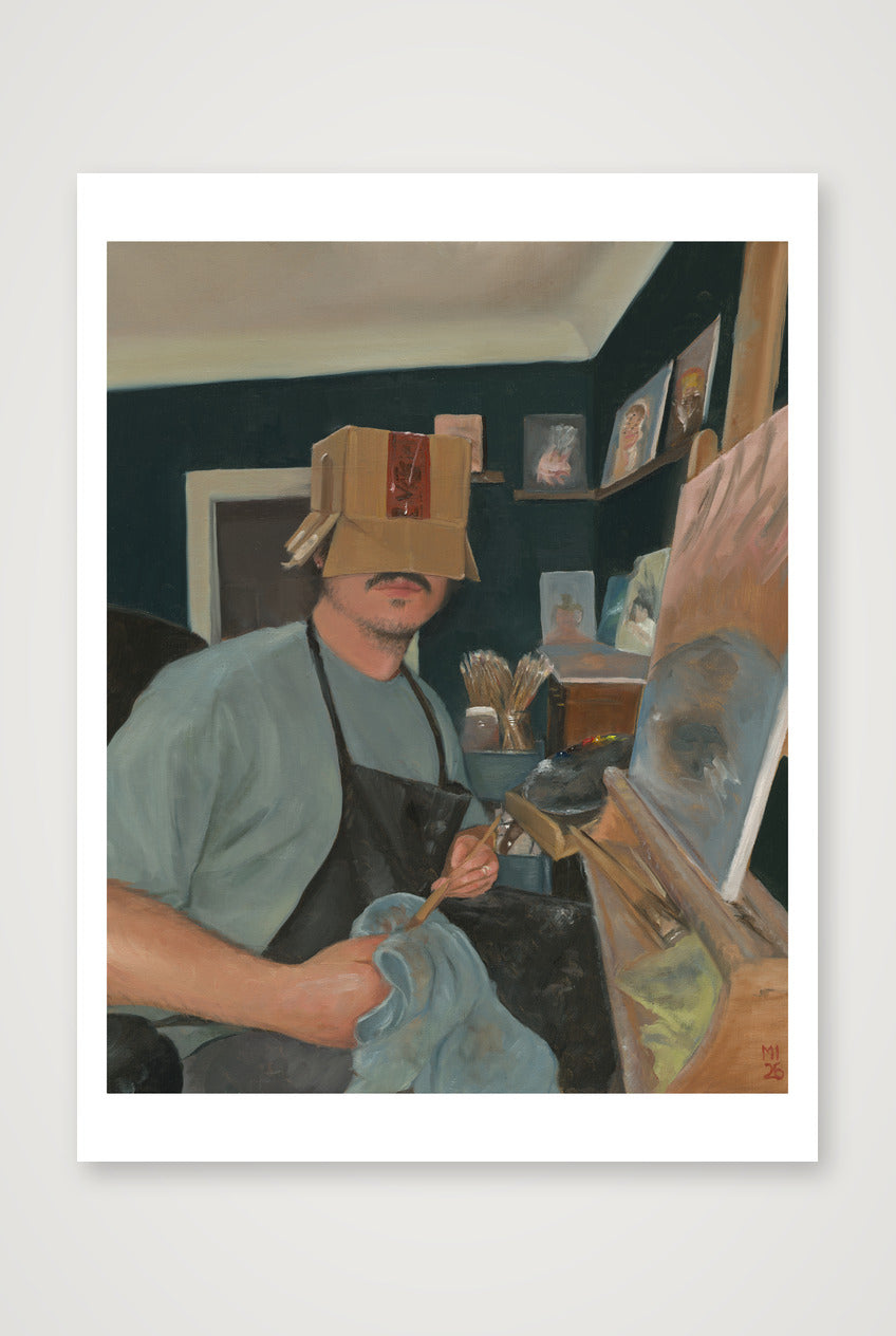 Melke mit Kiste — 60×80cm Print only
