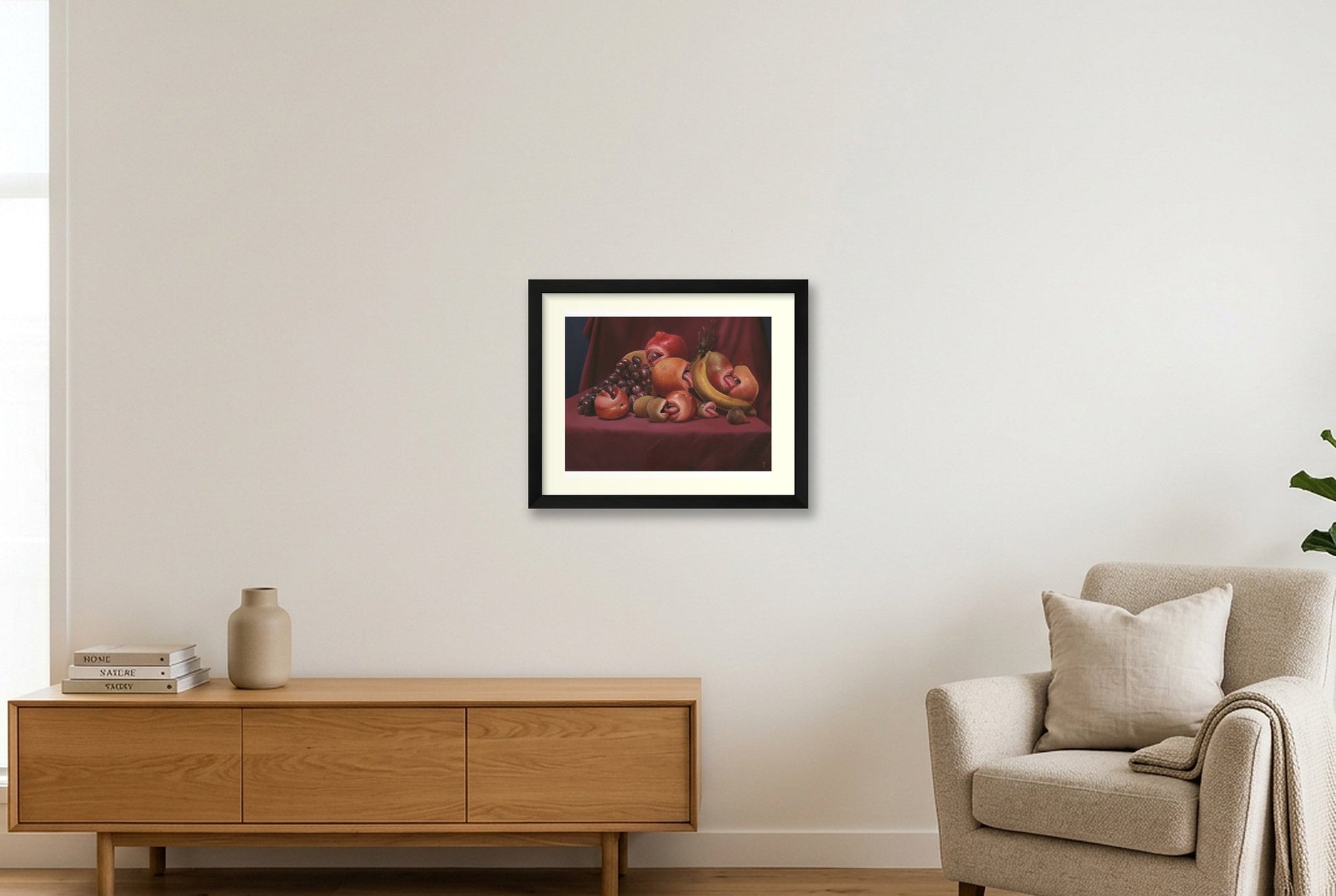 Freche Früchte — 35×28cm Black Frame