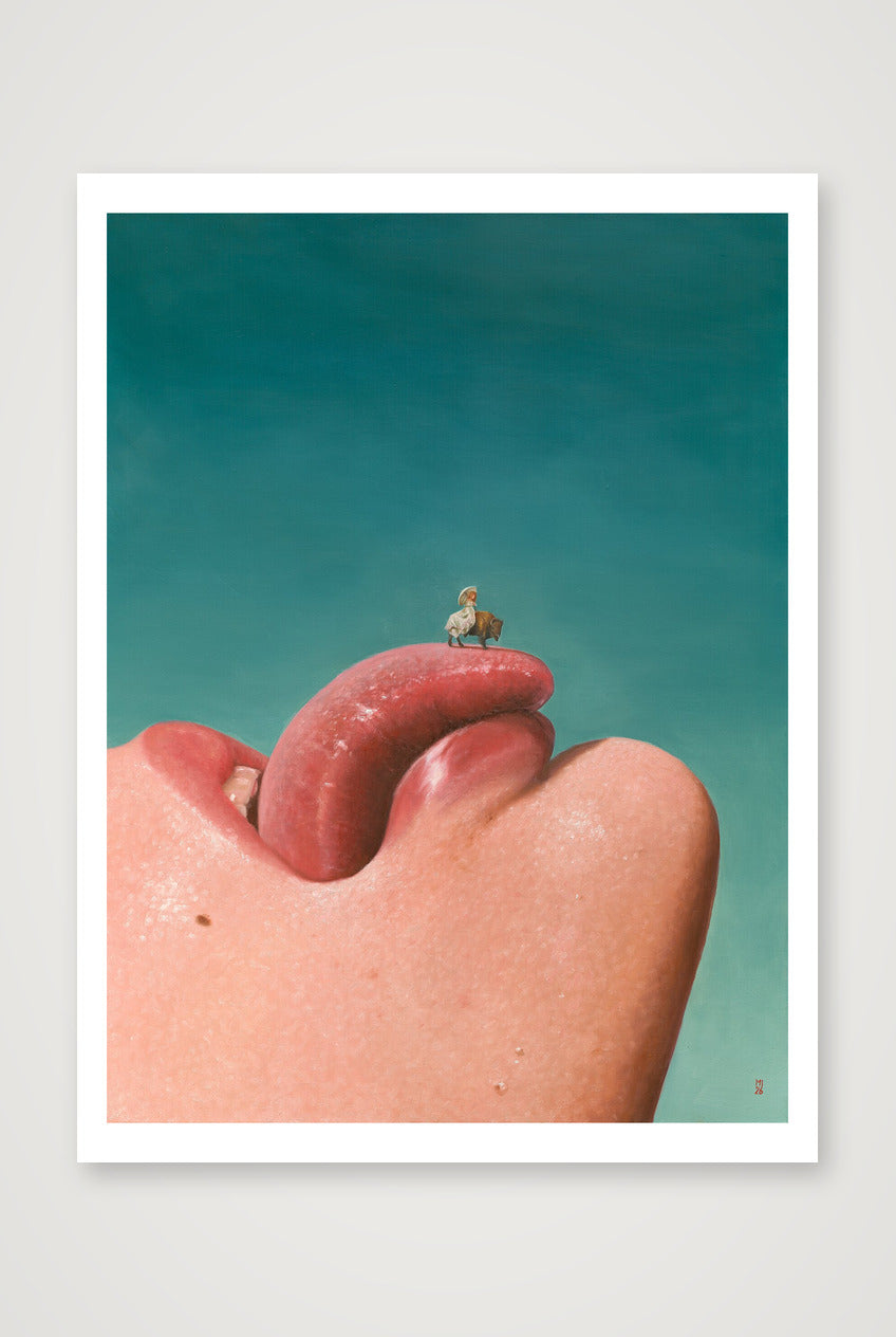 Mund mit Bison — 60×80cm Print only