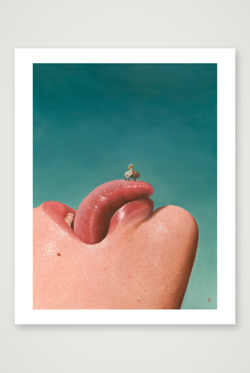 Mund mit Bison — 40×50cm Print only