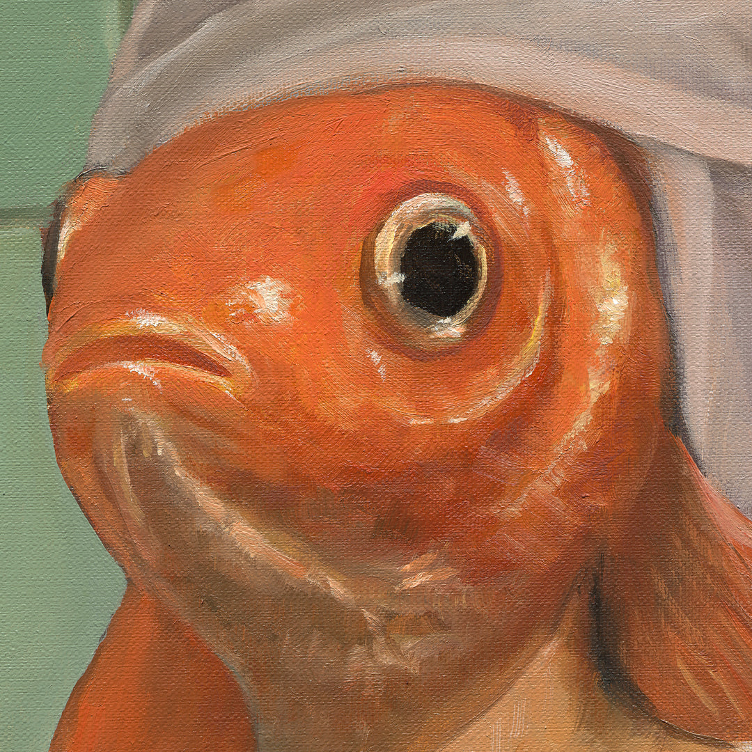 Frau als Goldfisch - Original
