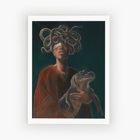 Frau mit Schlangen - Woman with Snakes