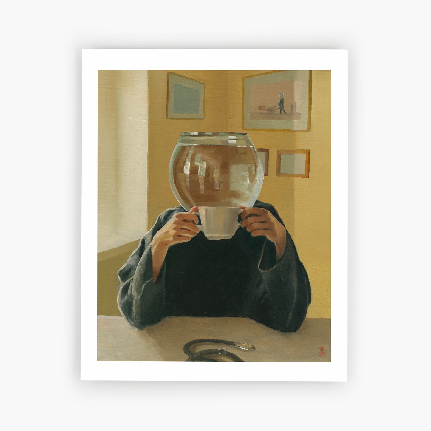 Frau ohne Goldfisch - Kunstdruck