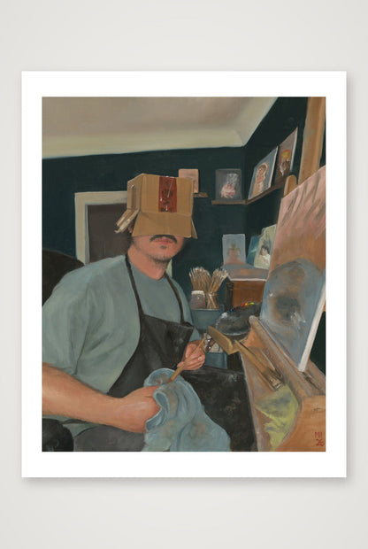 Melke mit Kiste — 28×35cm Print only