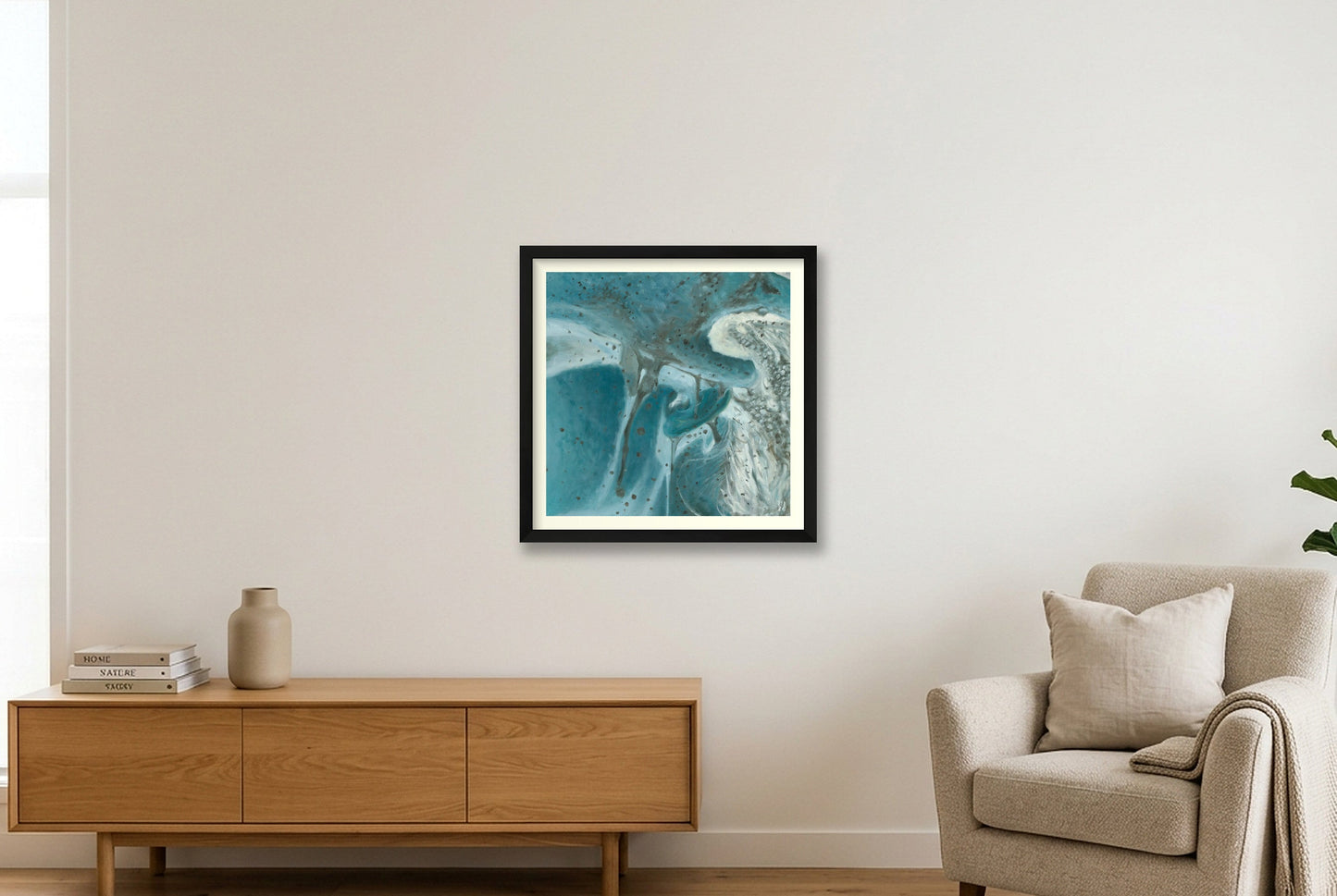Invertierter Schaum — 40×40cm Black Frame