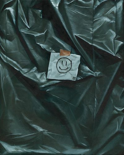 Müll mit Smiley