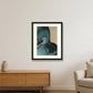 Lippen mit Lagerfeuer — 40×50cm Black Frame