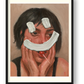 Frau mit Smiley — framed