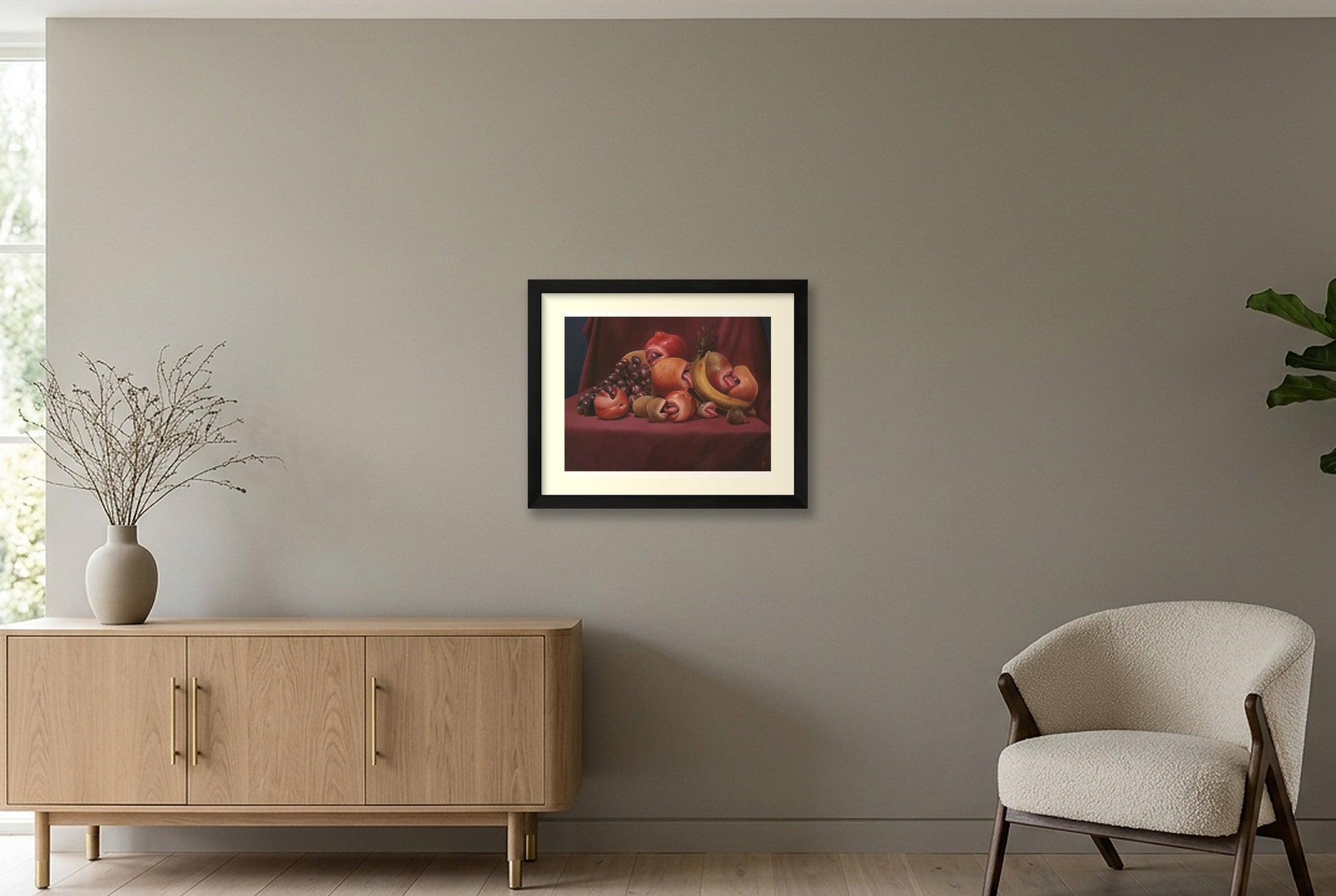 Freche Frchte — 35×28cm Black Frame