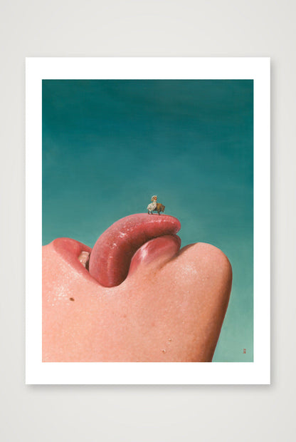 Mund mit Bison — 30×40cm Print only