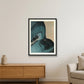 Lippen mit Lagerfeuer — 60×80cm Black Frame