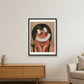 Frau mit Smiley — 60×80cm Black Frame
