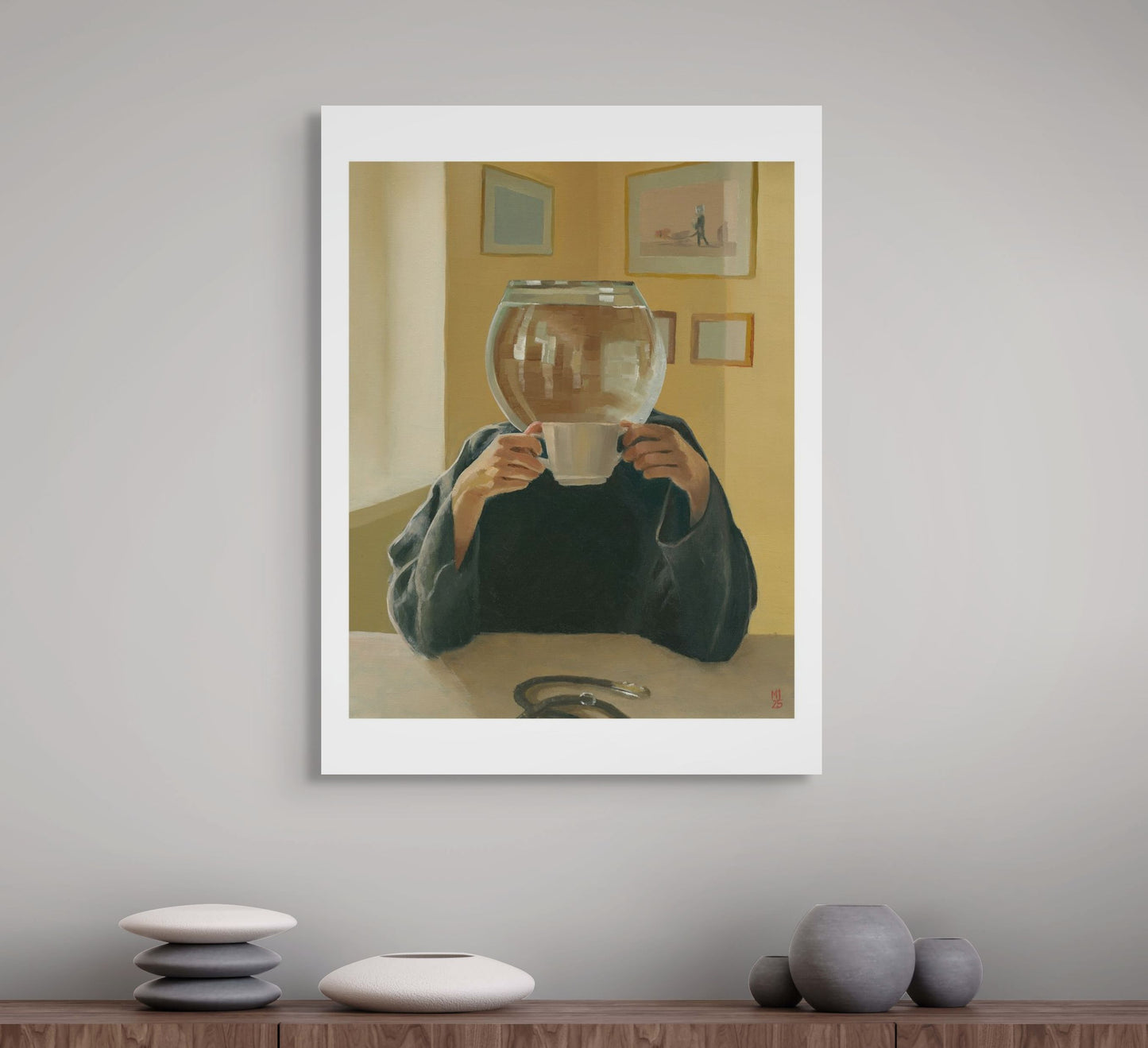 Frau ohne Goldfisch - Kunstdruck