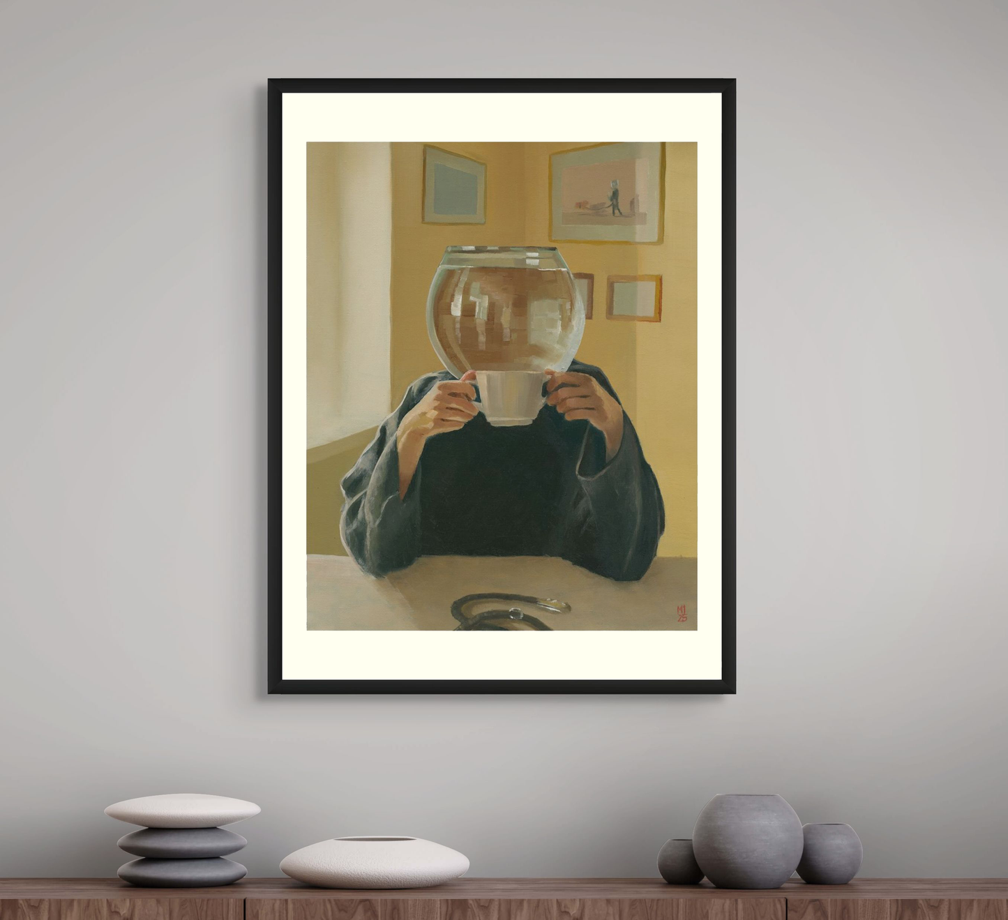 Frau ohne Goldfisch - Kunstdruck