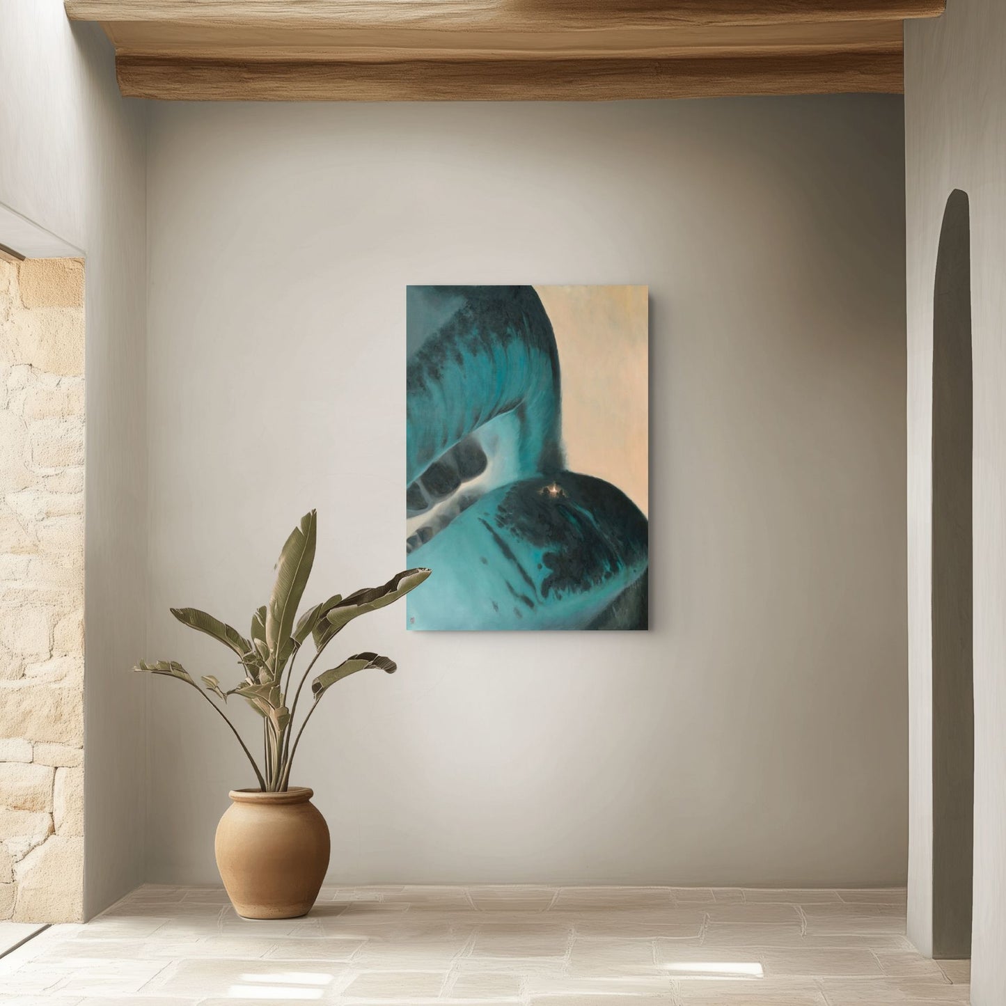 Lippen mit Lagerfeuer - Original